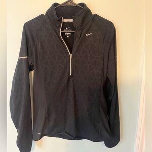 Nike Black Geometric Half-Zip Pullover
